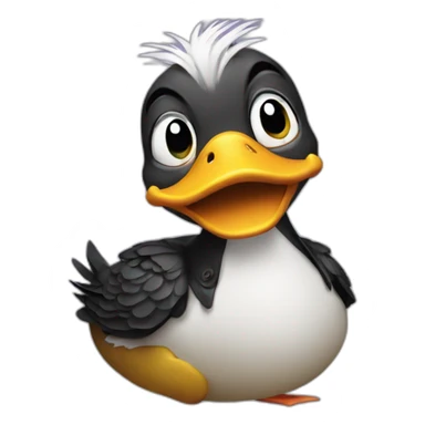 Punk duck sticker