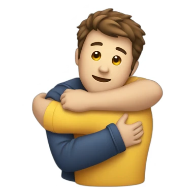 Emoji hug sticker