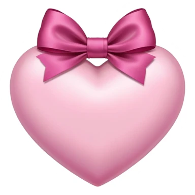 Light pink heart with a dark pink bow in the middle sticker