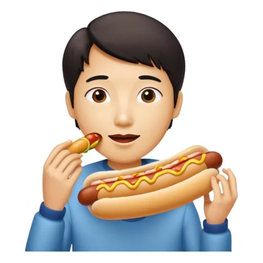 Asian eating dog anima sticker