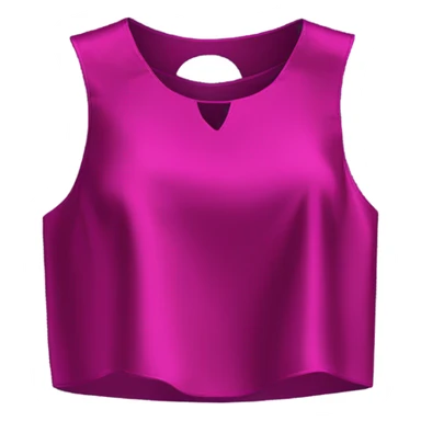 Realistic magenta cut out silk crop top blouse. sticker