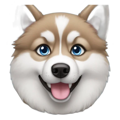 Pomsky blue eyes sticker