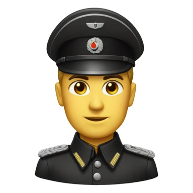 germany 1944 military officer black uniform sticker