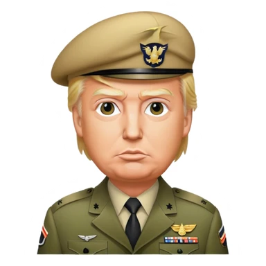 donald trump in a army suit  sticker