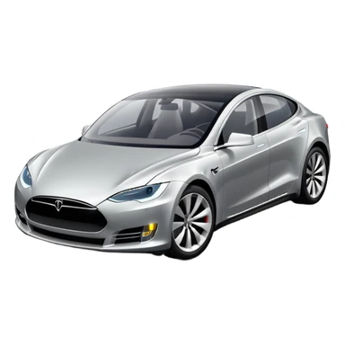 Tesla vehicle parking with sparkles around sticker