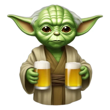 Yoda boit une bière  sticker