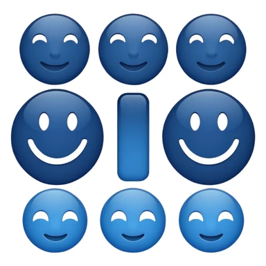 navy blue circle emoji like a text sticker