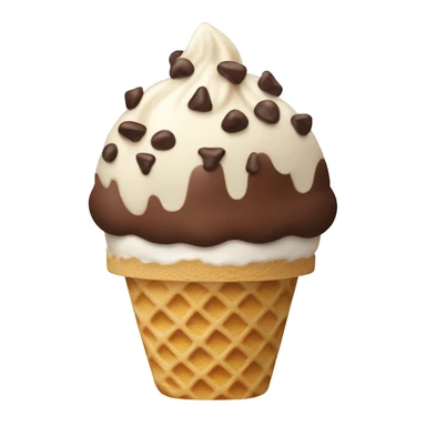 Ice cream with Nutella and chocolate bits sticker