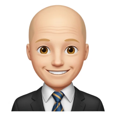 bald with neckties sticker
