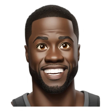 actor kevin hart smug face wearing tee sticker