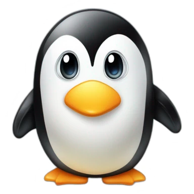 Pinguin avec une glace saveur vanille sticker