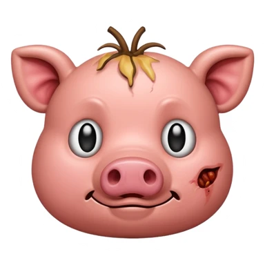 rotten pork meat sticker