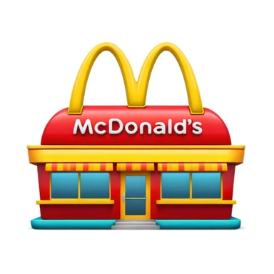 Neon McDonald’s restaurant  sticker