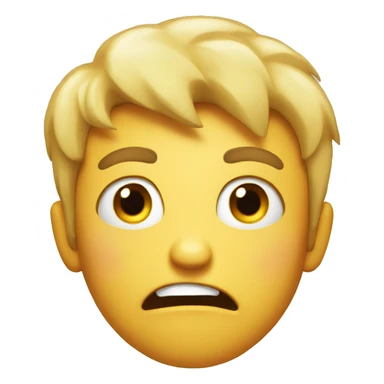 Suuuuper scared face sticker