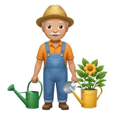 grandfather gardener sticker