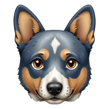 Blue heeler German shepherd mix speckled neck and nose sticker