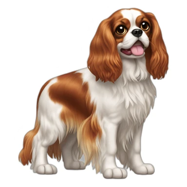 dog Cavalier King Charles Spaniel full height sticker