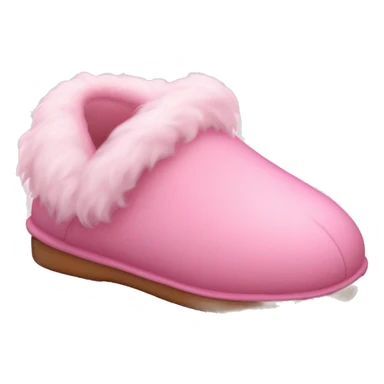 pink slippers with fluff aesthetic  sticker