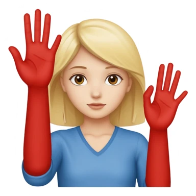 Fille avec un 6 sur une main et un 7 sur l'autre sticker