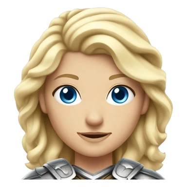 Caucasian blond valkyrie with blue eyes sticker