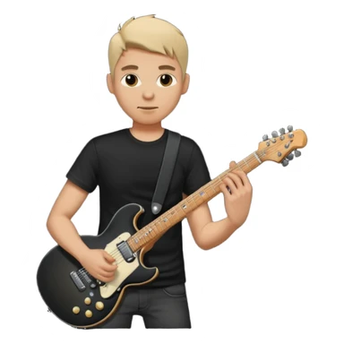 guitarist with electric guitar sticker
