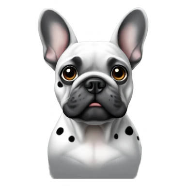Grey French bulldog with black spots sticker