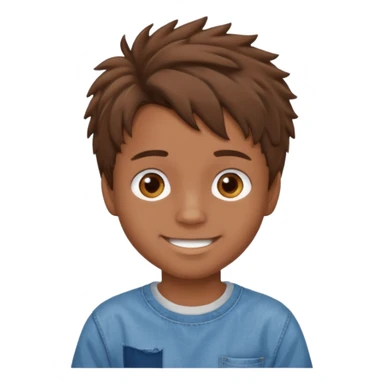 boy with brown hair and brown eyes brown messy hair with cute smile wearing baggy jeans with a t shirt sticker