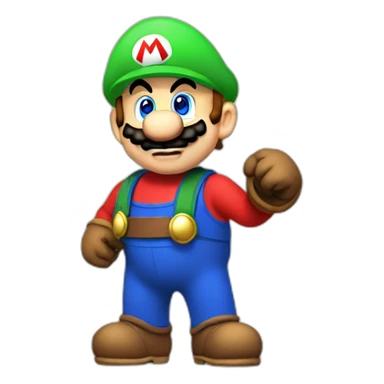 Mario sur un champion sticker