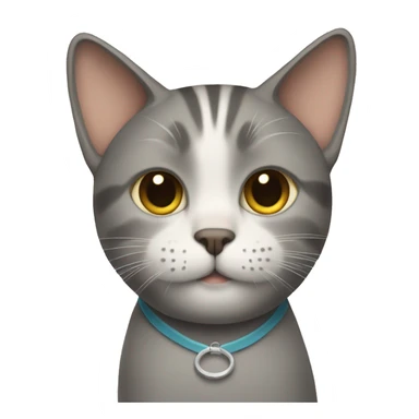 a cat with a bowl haircut  sticker