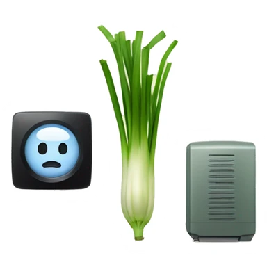 Leek next to electrical device sticker