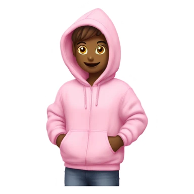 Pink plan puff hoodie ￼ sticker