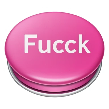"FUCK" pink button sticker