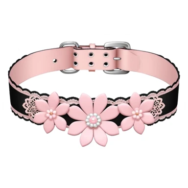 Pastel pink Lolita Sakura flower choker sticker