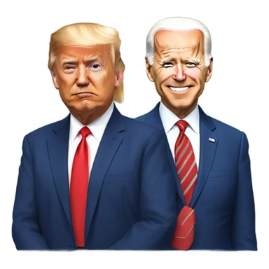donald trump and biden sticker