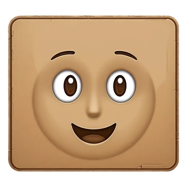 cardboard sign icon, rectangle text on it sticker