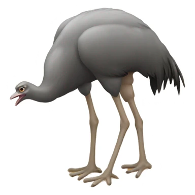 Ostrich with head under sand sticker