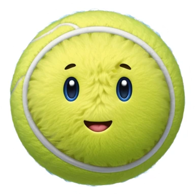 full blue tennis ball sticker