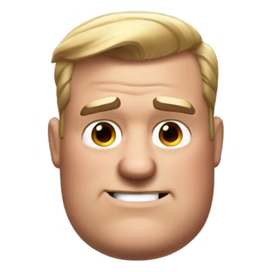 Fat Realistic Mr incredible head with haircut and straight face and is so fat that he clears out the whole screen and it needs to be 144 pixels  sticker
