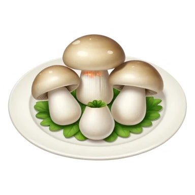 3 champignons on the plate sticker