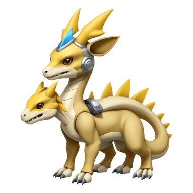 Manectric-Electrike-Lucio-Cubone-Marowak-Draco-Fakémon-hybrid-creature (full body), 4 legs sticker