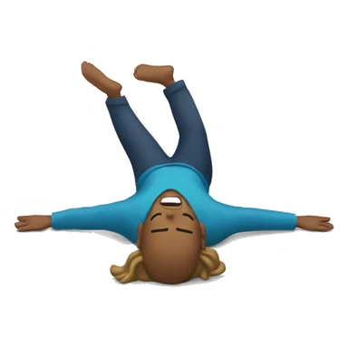 Person laying on the ground with arms spread out  sticker