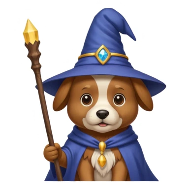 Dog wizard sticker