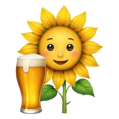 Girasol con chela sticker