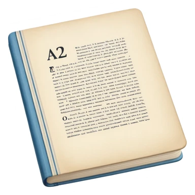 a textbook labeled A2-B1 sticker