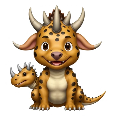 Black pibull dressed as a triceratops  sticker