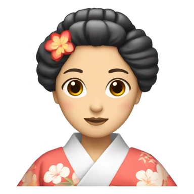 japanese woman with kimono sticker