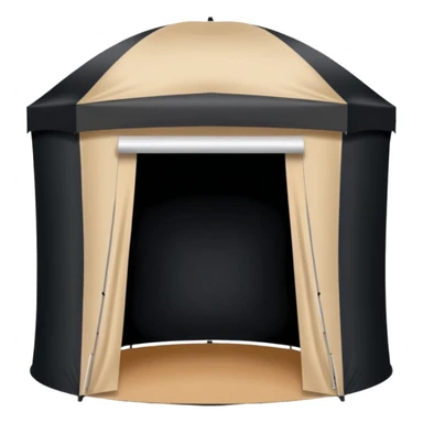 black spray tan tent sticker