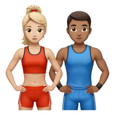 FEMALE MALE ATHLETE sticker