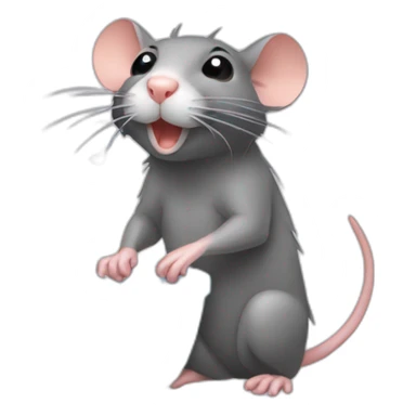 rat washes himself sticker