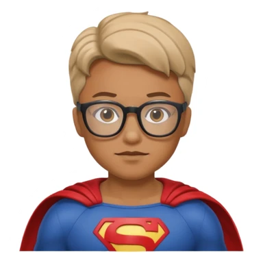Glasses-Wearing super Heroe sticker